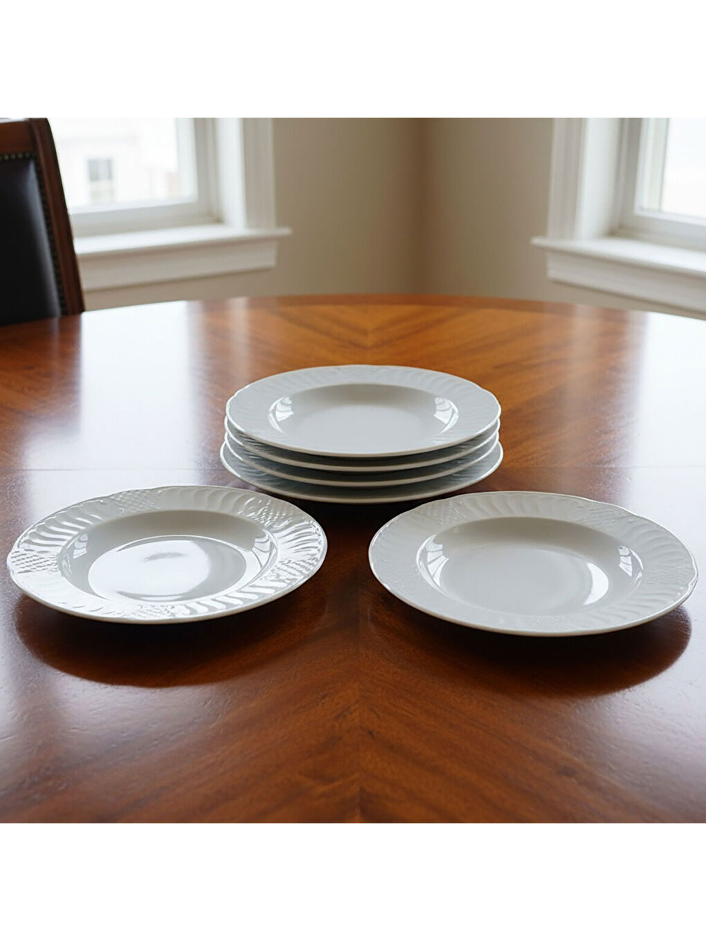 Ekru Sembol 6 Parça 19 cm Çukur Yemek Tabağı-3