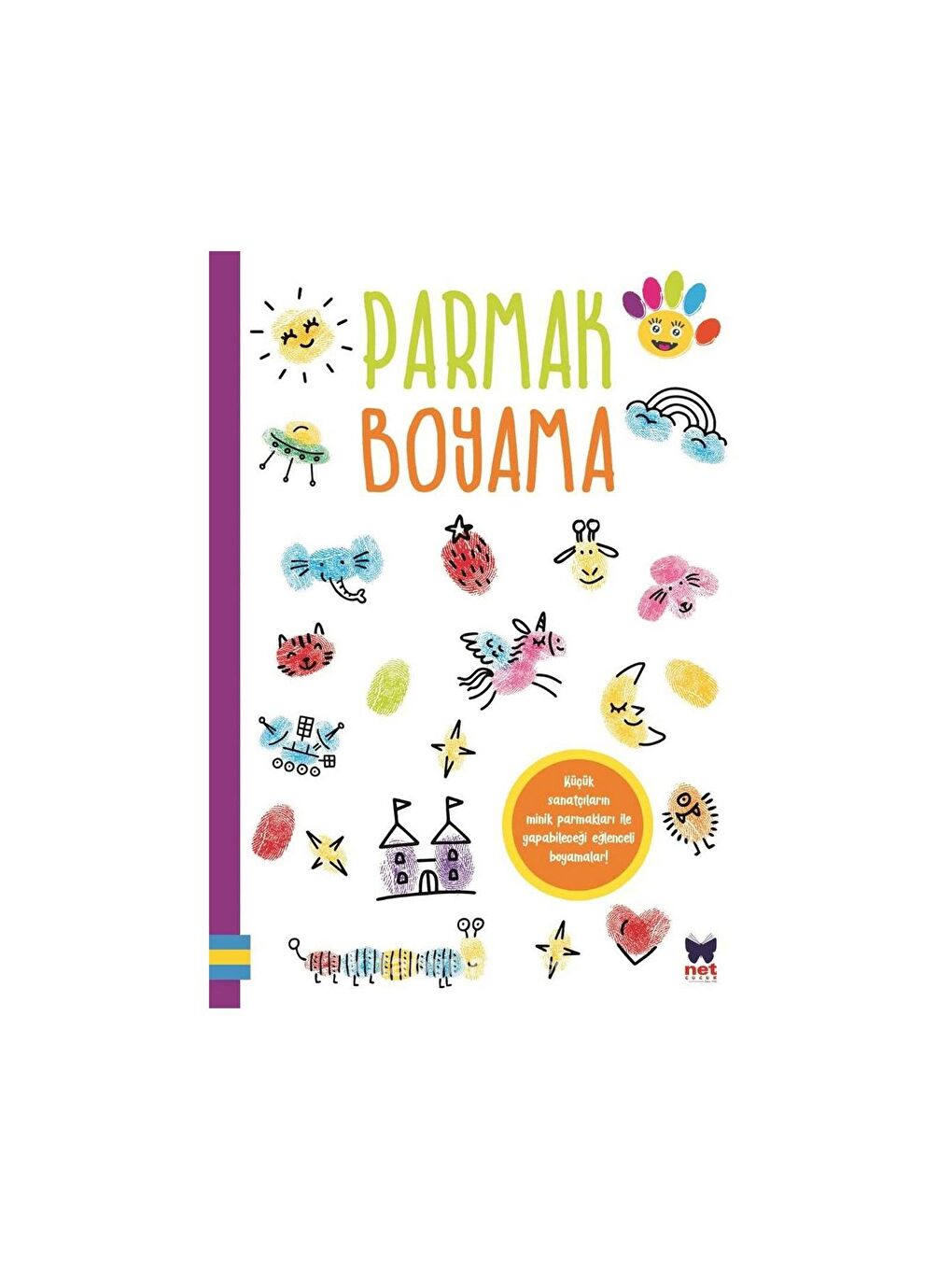 Net Kitap Karışık Parmak Boyama - Mor