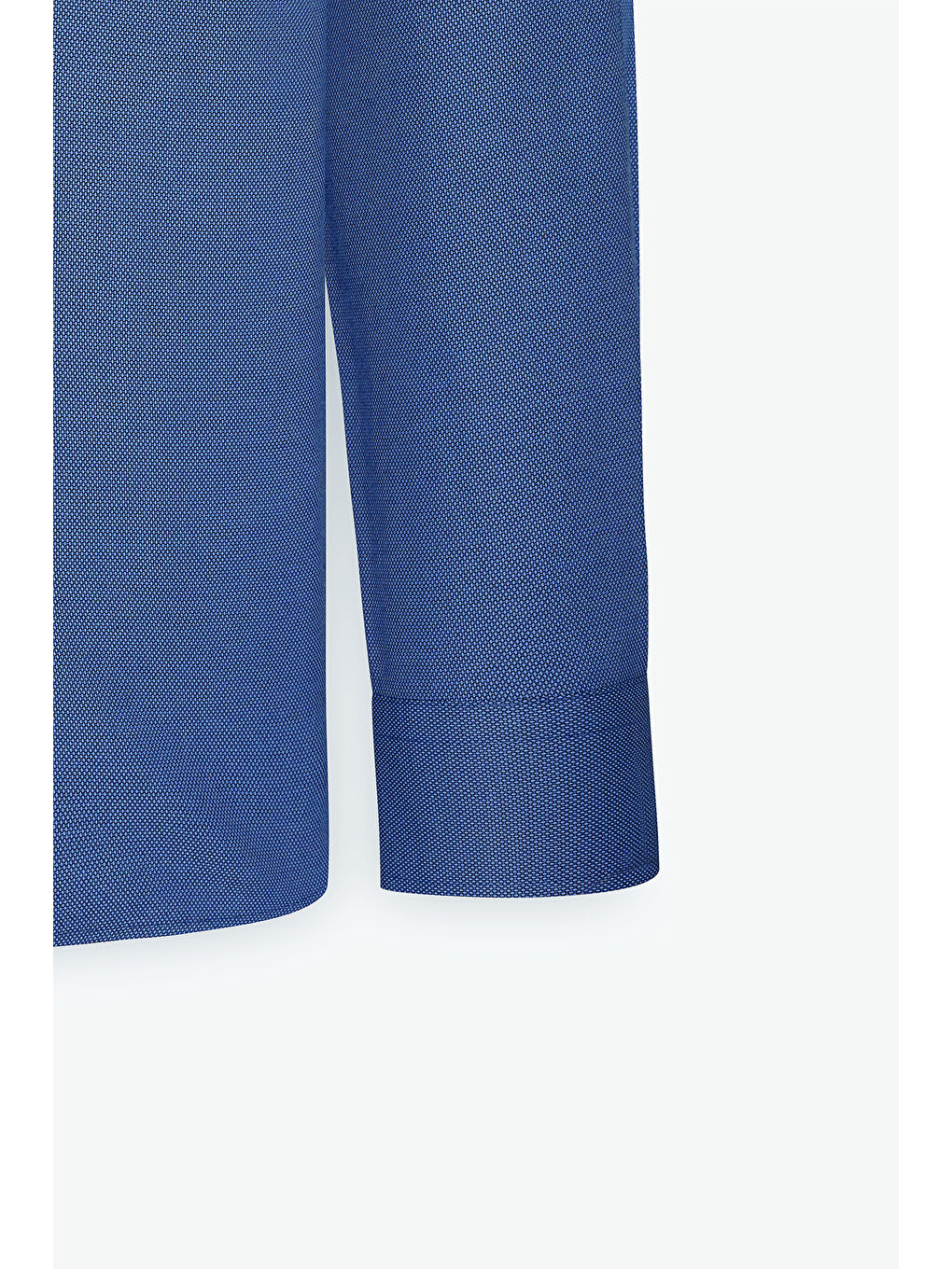 Erkek Mavi Slim Fit Dar Kesim %100 Pamuk Düğmeli Yaka Oxford Gömlek-8