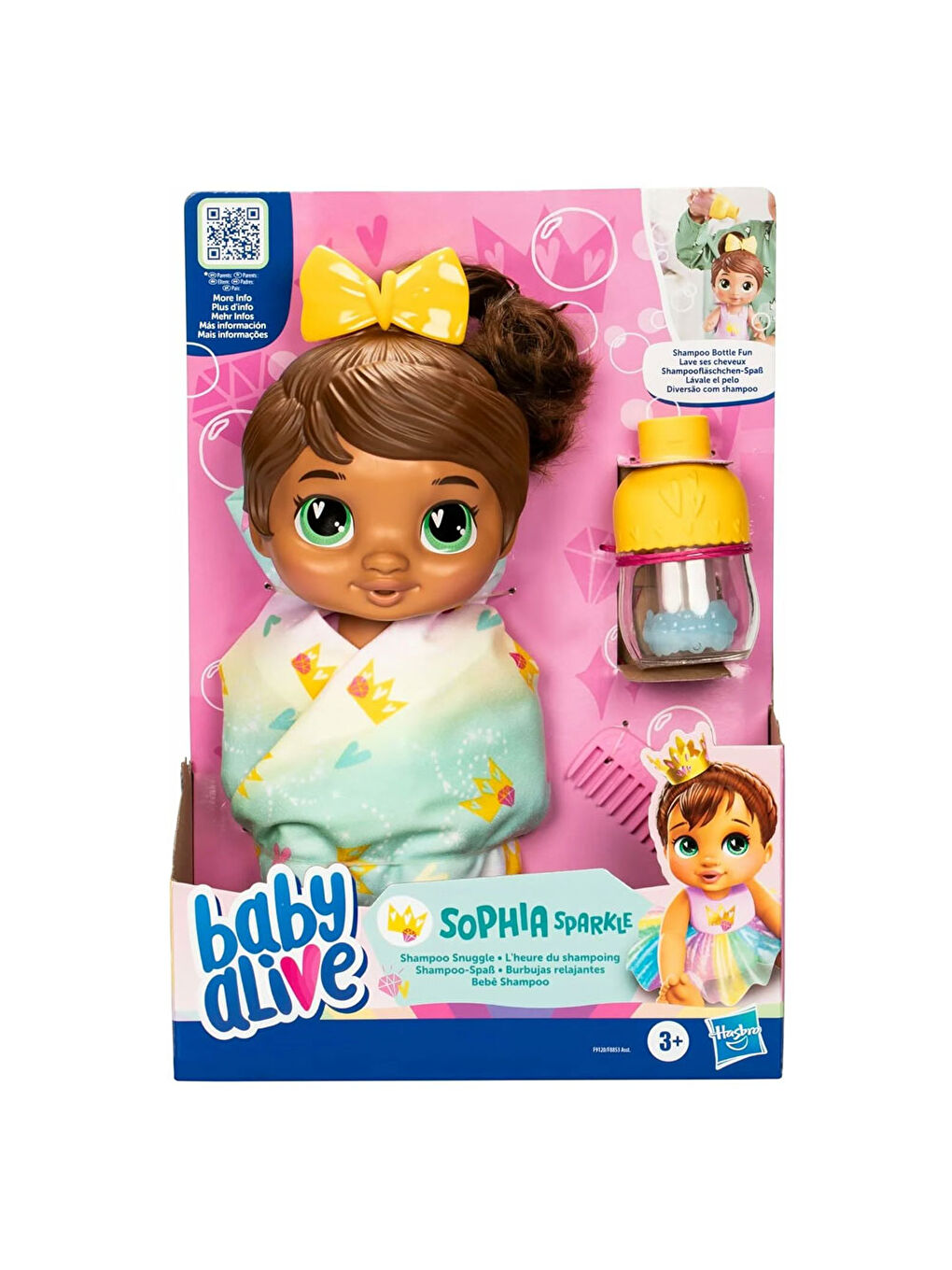 Baby Alive Renksiz Bebeğimle Şampuan Eğlencesi Esmer F9120