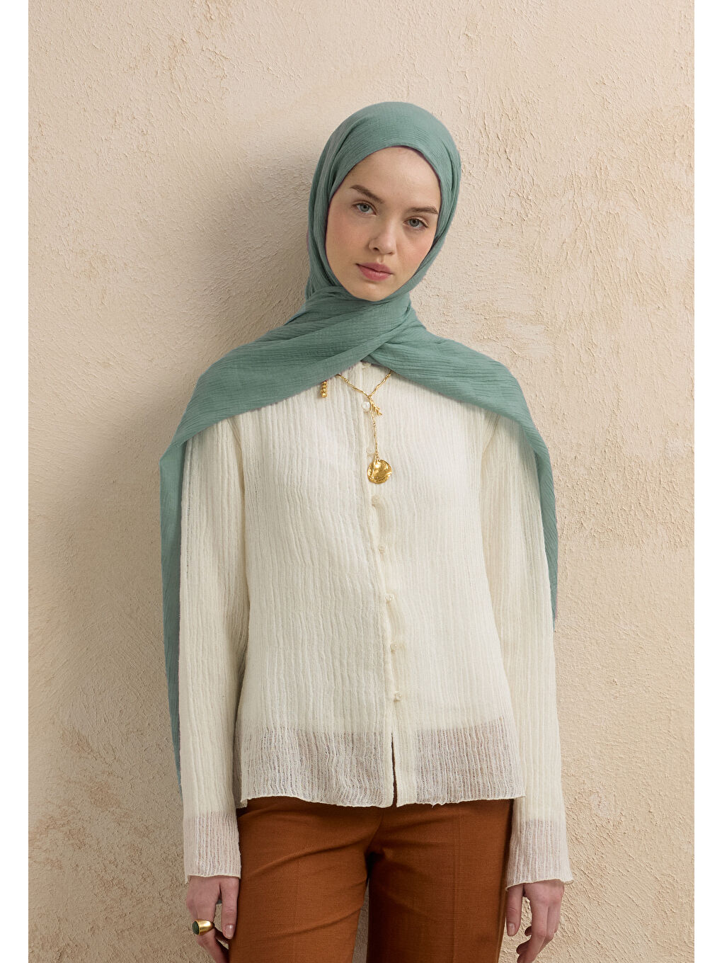 Turkuaz MODAL DAMALI ŞAL OKYANUS-1