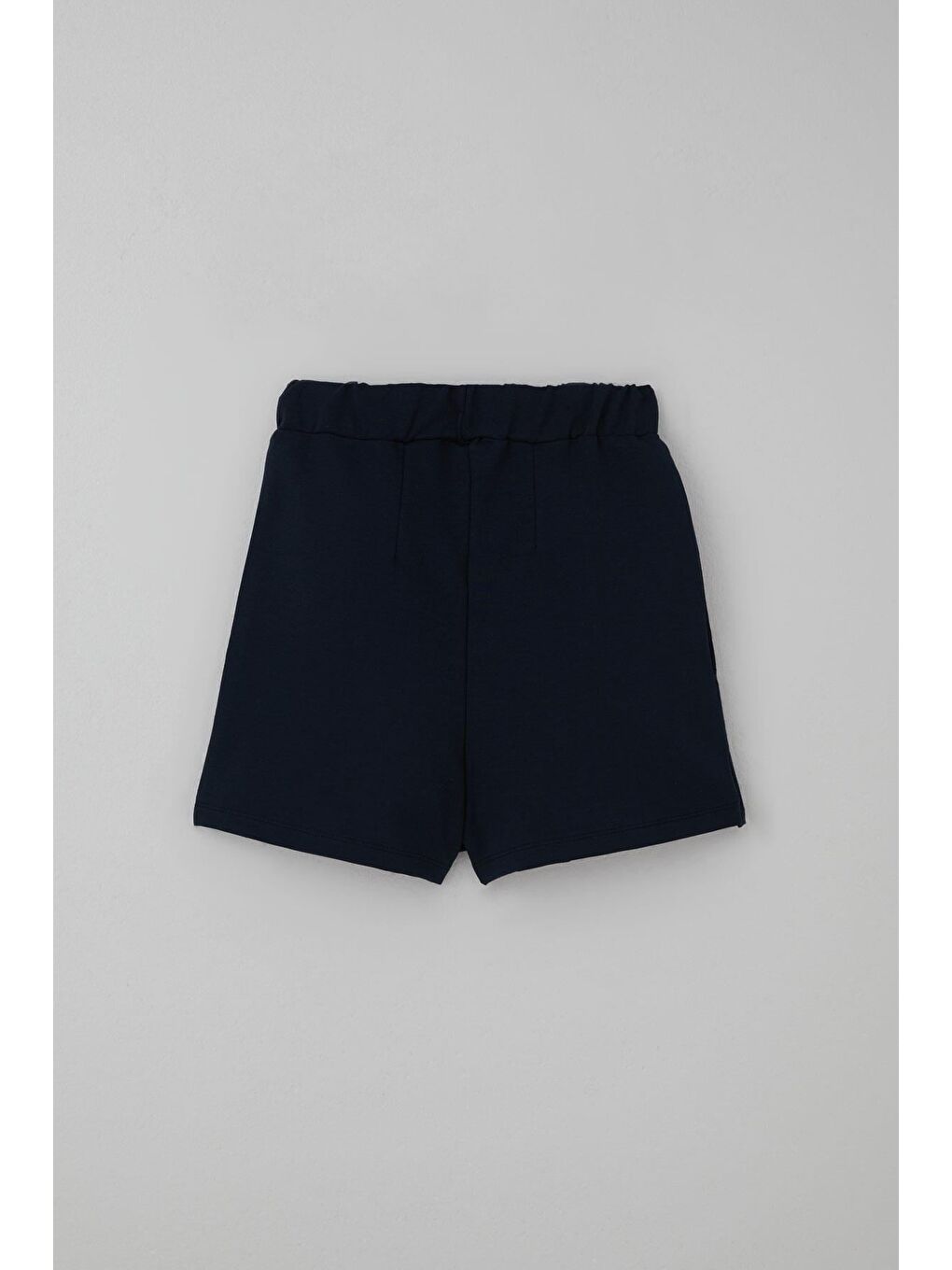 Kız Çocuk Şort Etek Arma Aksesuarlı Yırtmaçlı Lacivert (9-14 Yaş)-1