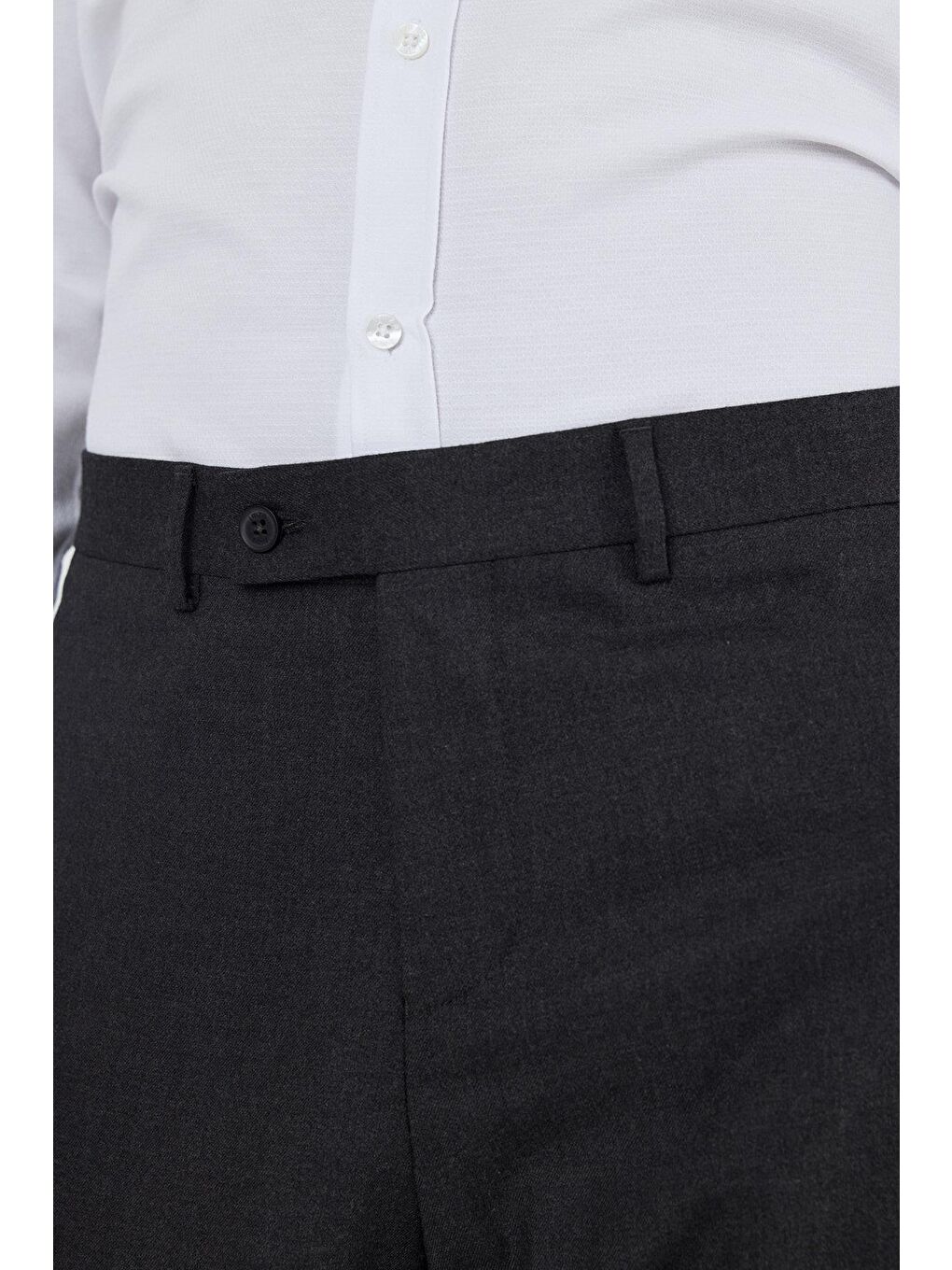 Koyu Antrasit Yan Cep Açık Paça Slim Fit Esnek Classic Pantolon 1003250906-8