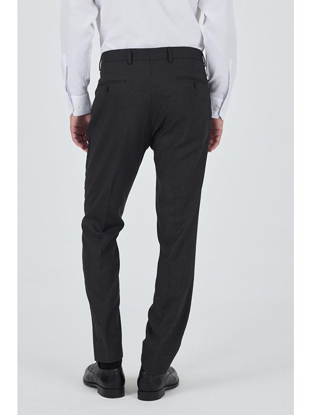 Koyu Antrasit Yan Cep Açık Paça Slim Fit Esnek Classic Pantolon 1003250906-9