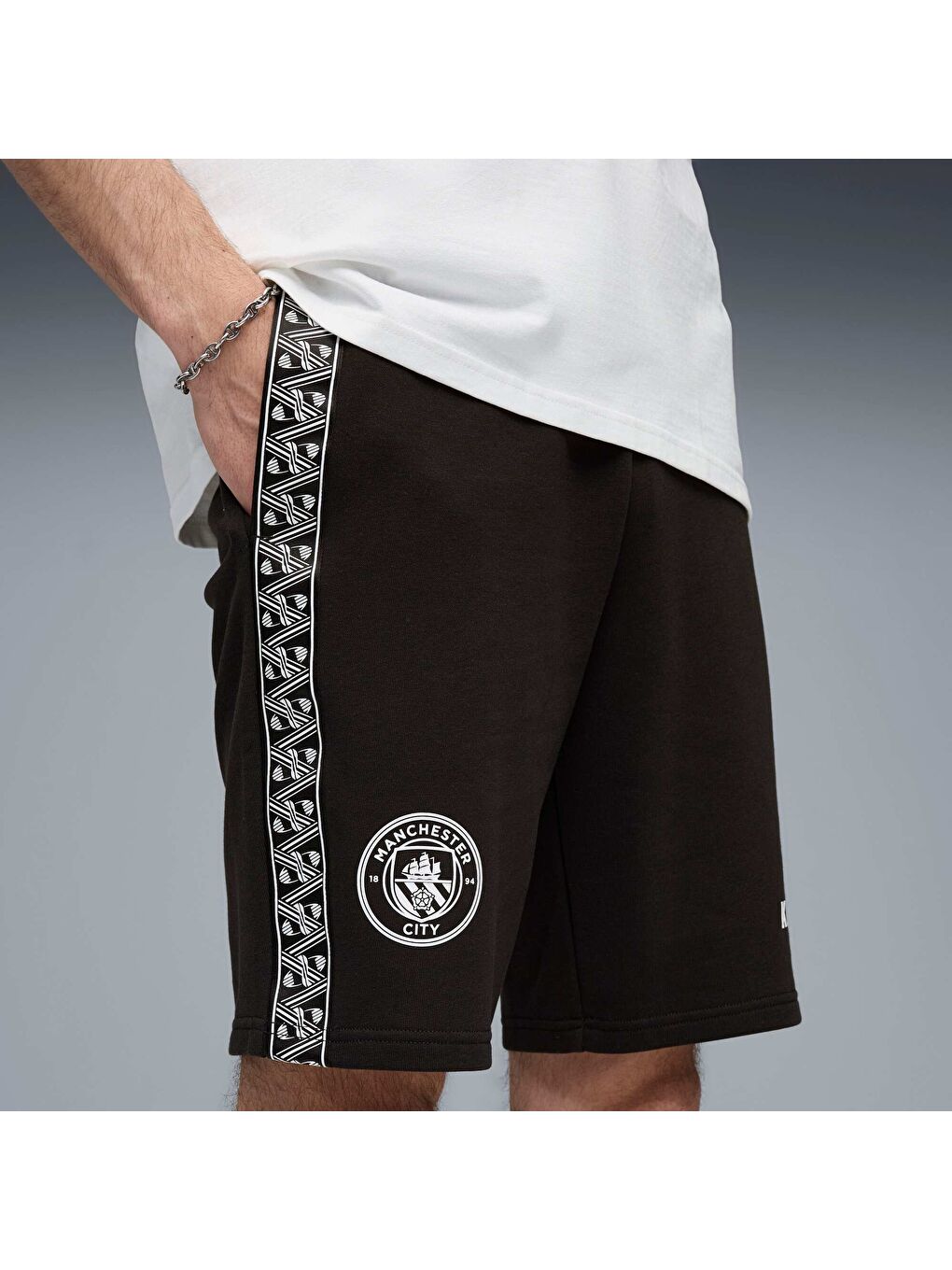 Siyah Manchester CITY KING Erkek Eşofman Altı-4