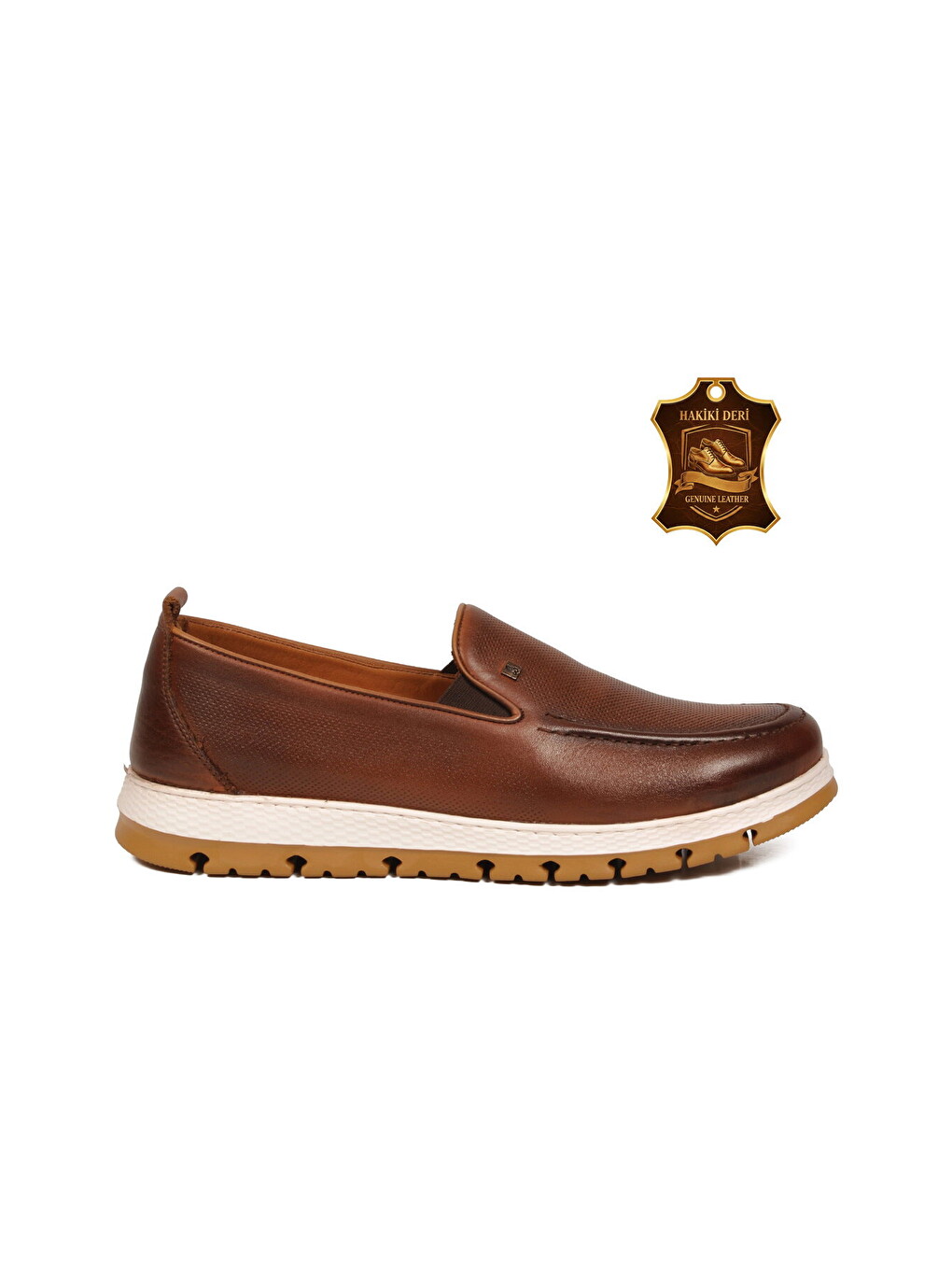 Kahverengi Erkek Taba Hakiki Deri Rahat Tabanlı Makosen Casual Ayakkabı Loafer 6574 M