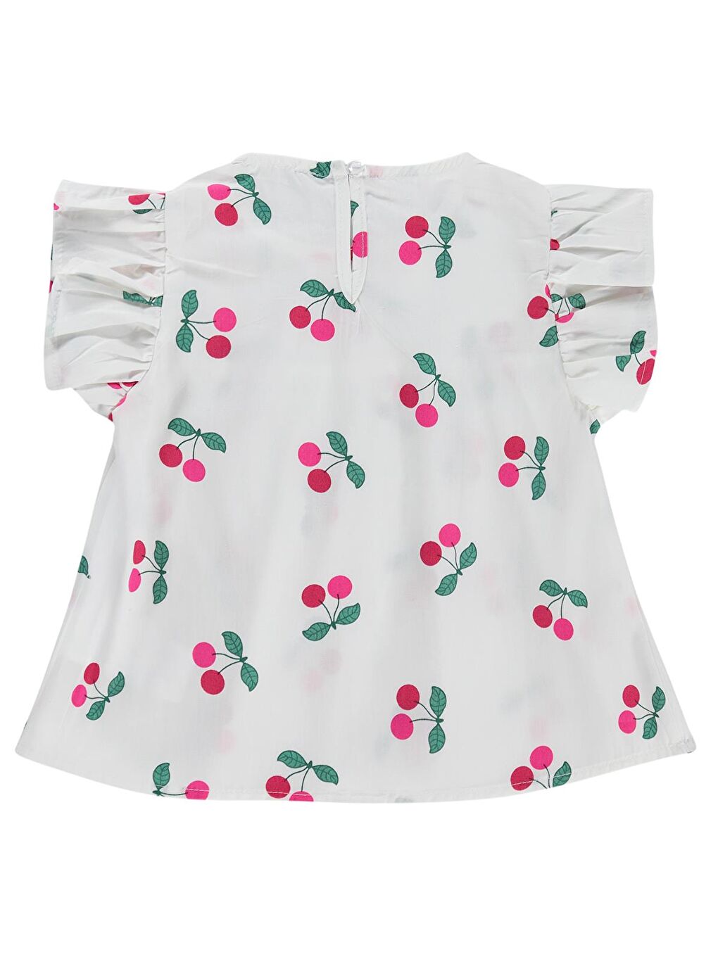 Ekru Girls Kiraz Baskılı 2-5 Yaş Bluz-1