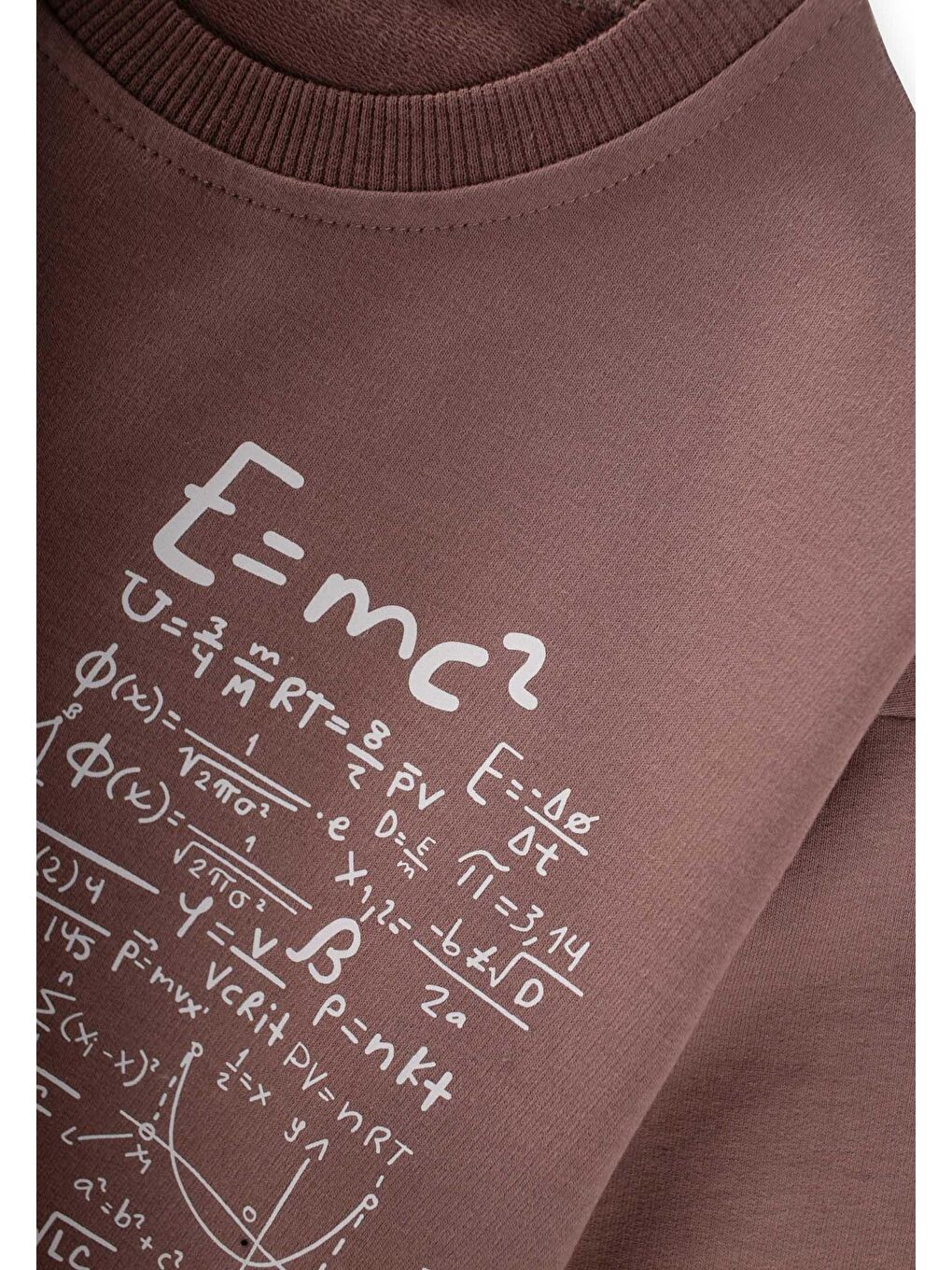 Kahverengi İşlem Baskılı Eşofman Takım 2-7 Yaş Sütlü Kahve-4