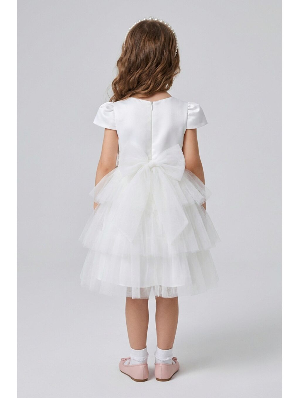 Ekru Kız Çocuk Abiye-2