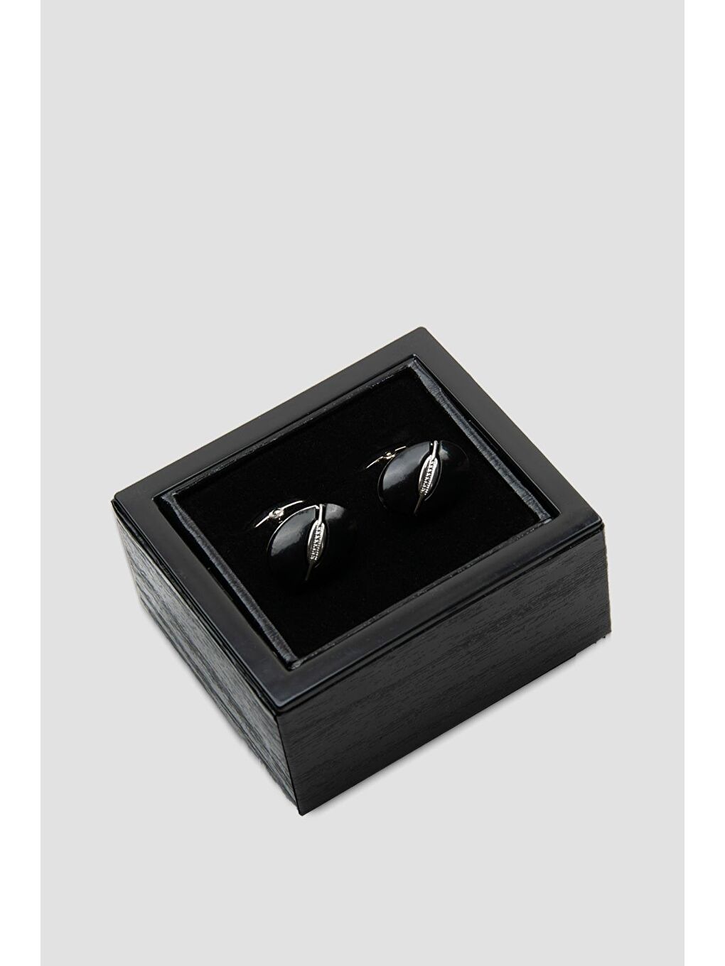 98515 Silver Siyah Erkek Kol Düğmesi