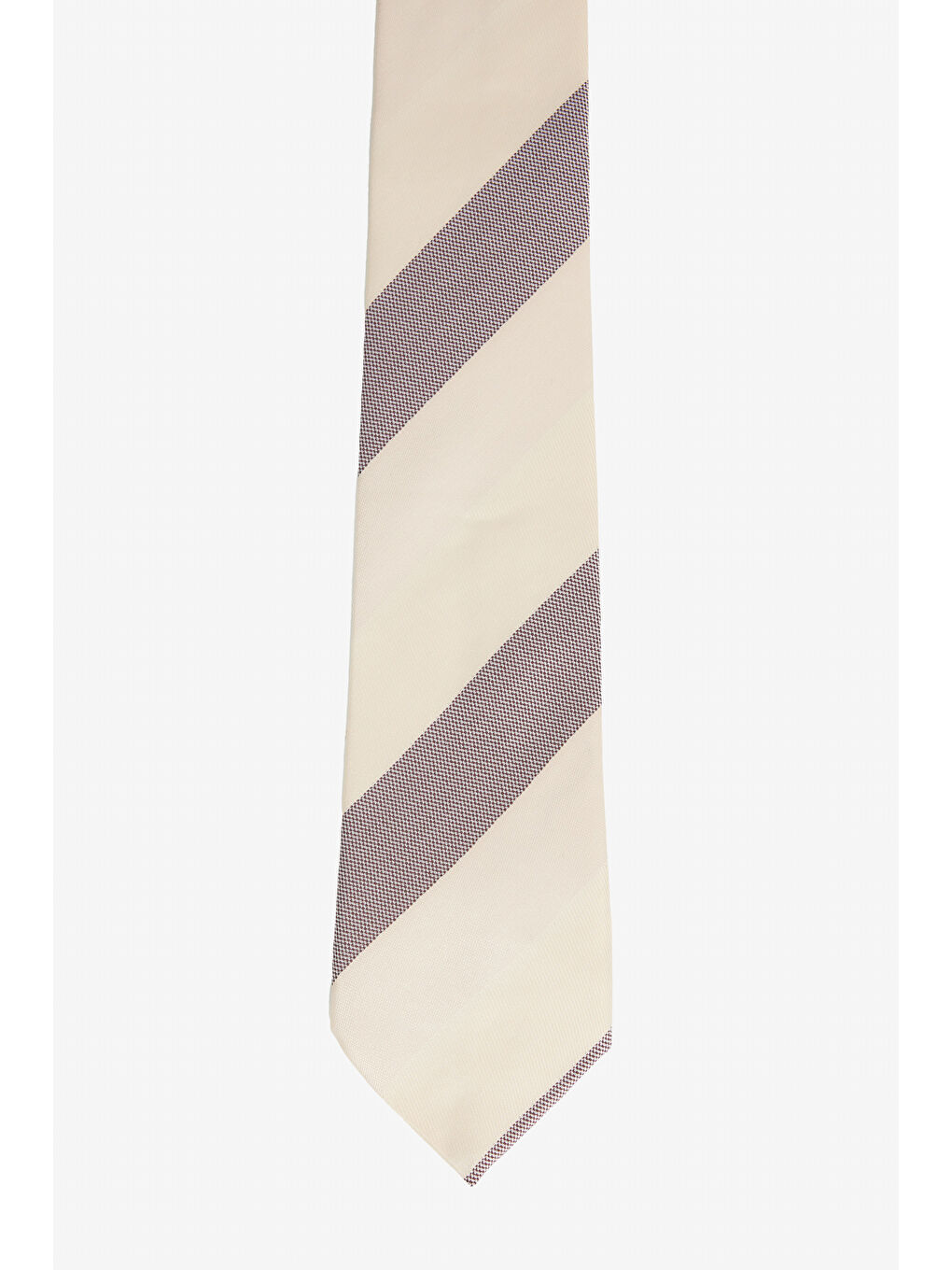 Kahverengi Erkek Kahve-Bej Desenli Kravat-1