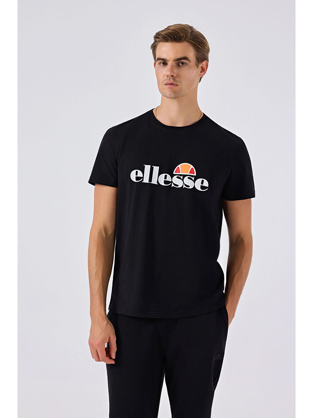 Siyah Pamuklu Logo Baskılı Regular Fit Bisiklet Yaka T Shirt 6SM5070-BK