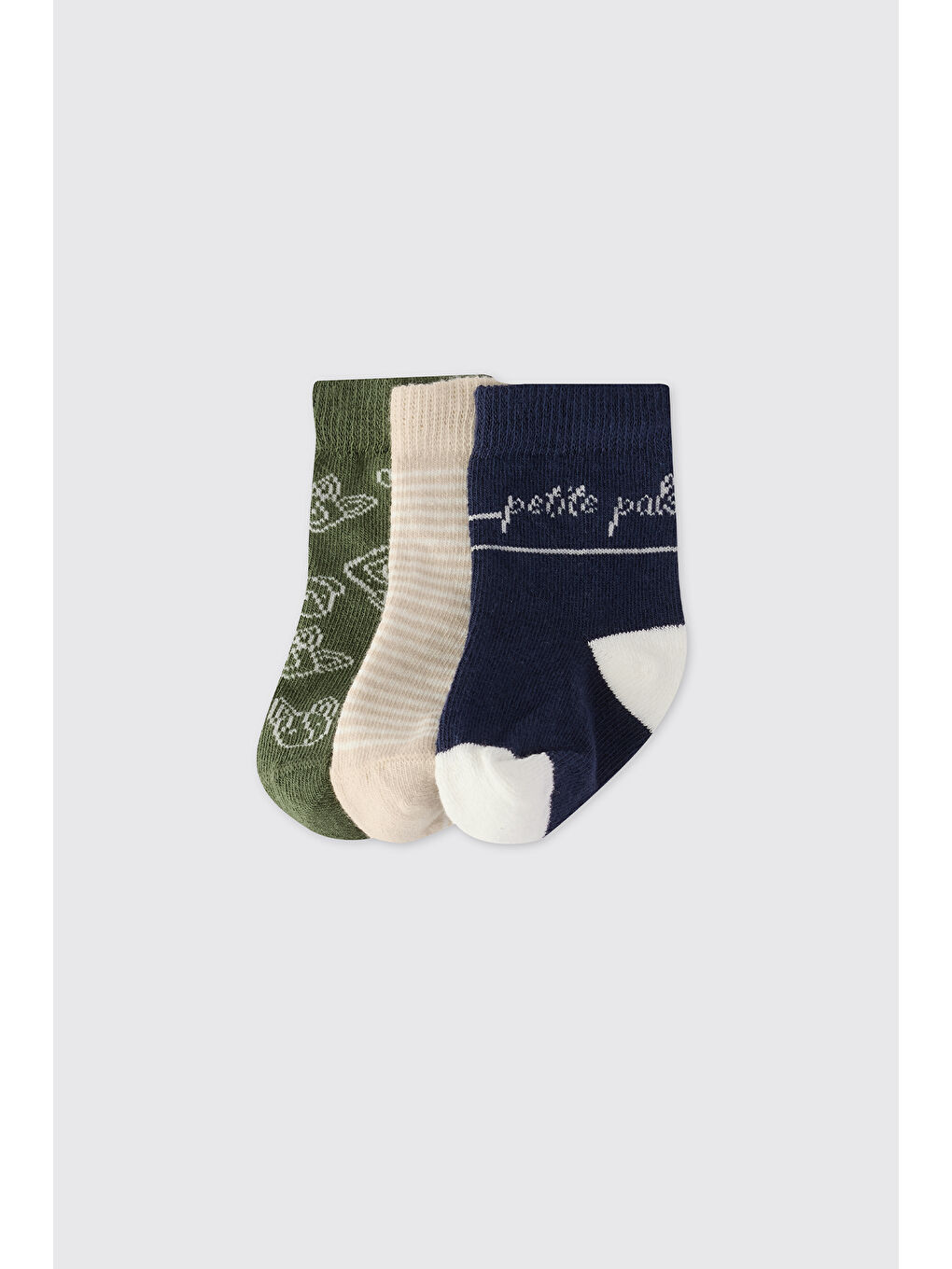 Karışık Erkek Bebek 3'lü Soket Çorap-1