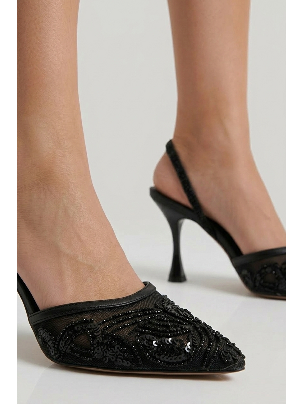 Siyah Kadın Topuklu Ayakkabı Y726493615-3