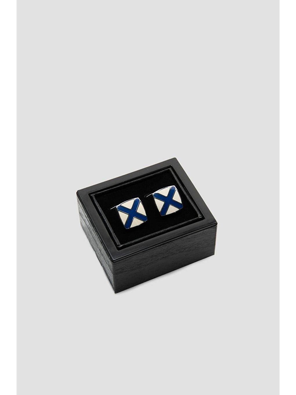 98505 Silver Beyaz Erkek Kol Düğmesi