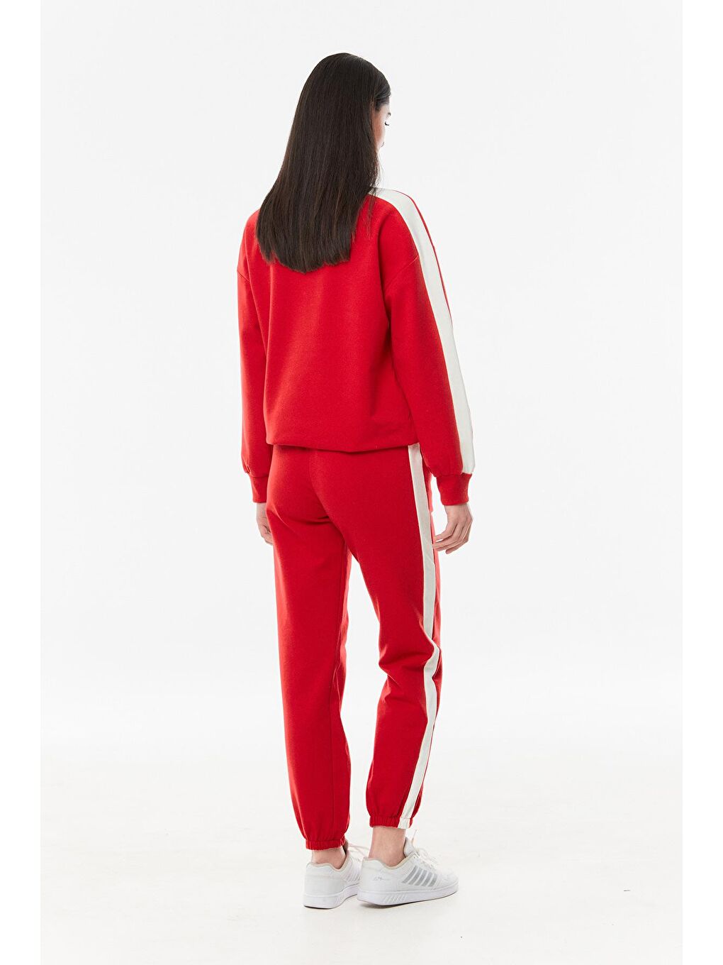 Kırmızı Nothing Yazılı Kız Çocuk Eşofman Takımı-3