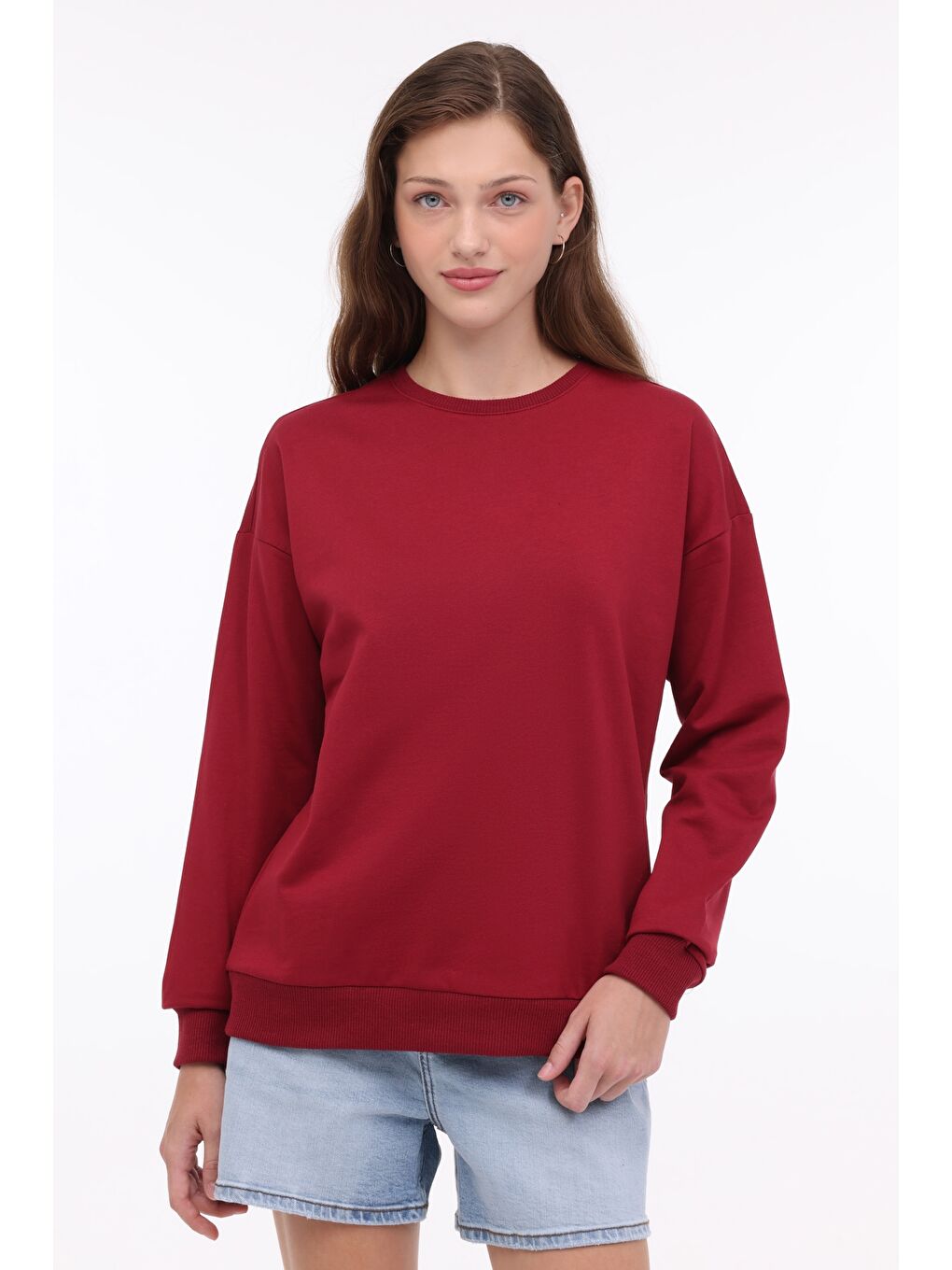 Kinetix WB C NECK-YD 16SN81 4PR Bordo Kadın Sweatshirt