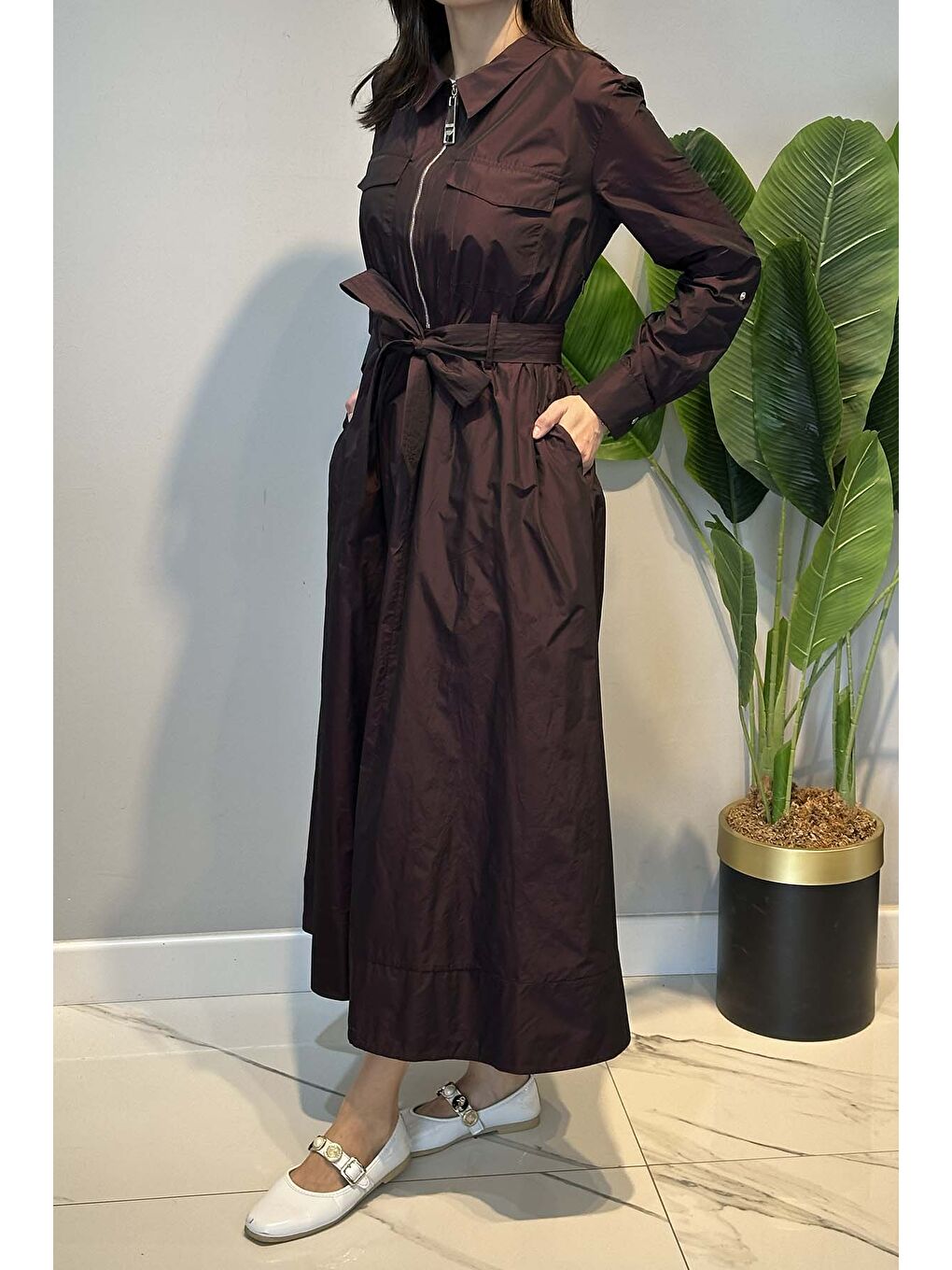 Missemramiss Sera Gömlek Elbise 5208 Bordo-1