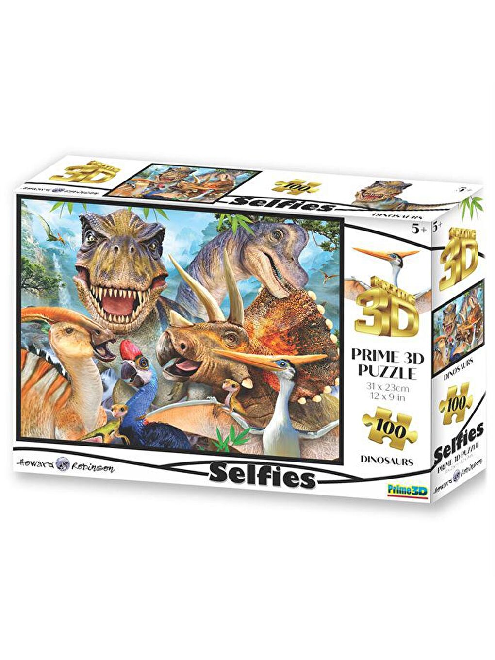 Prime 3D Karışık Dinozor Selfie 100 Parça Puzzle 10602