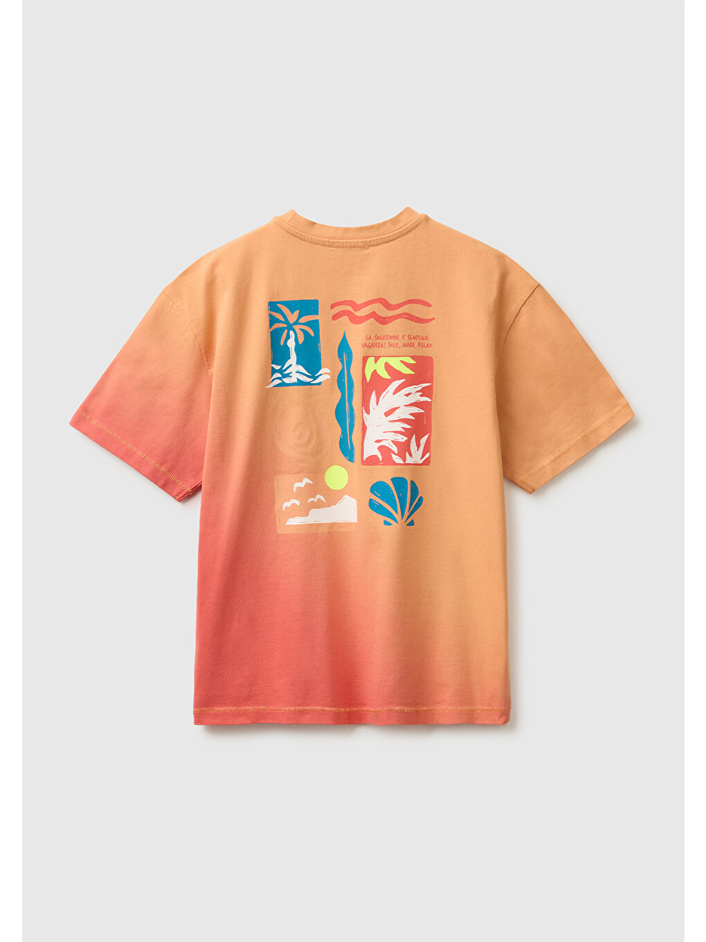 Erkek Çocuk Kırmızı Mix Çok Renkli Baskılı Bisiklet Yaka T-Shirt-1
