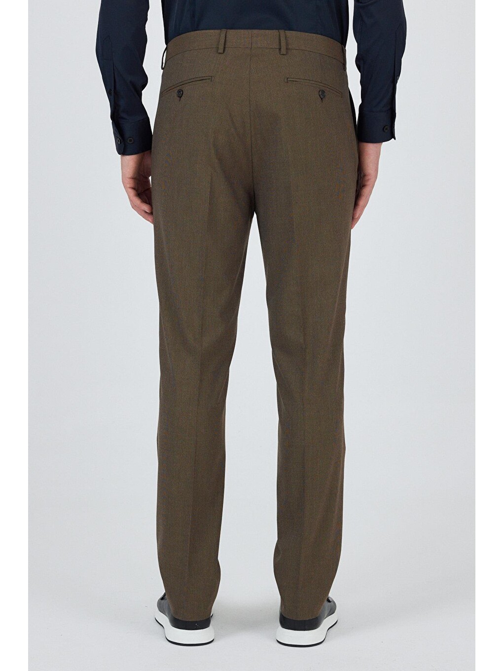 Kahverengi Koyu Vizon Esnek Yandan Cepli Comfort Fit Classic Pantolon 1003250151-3
