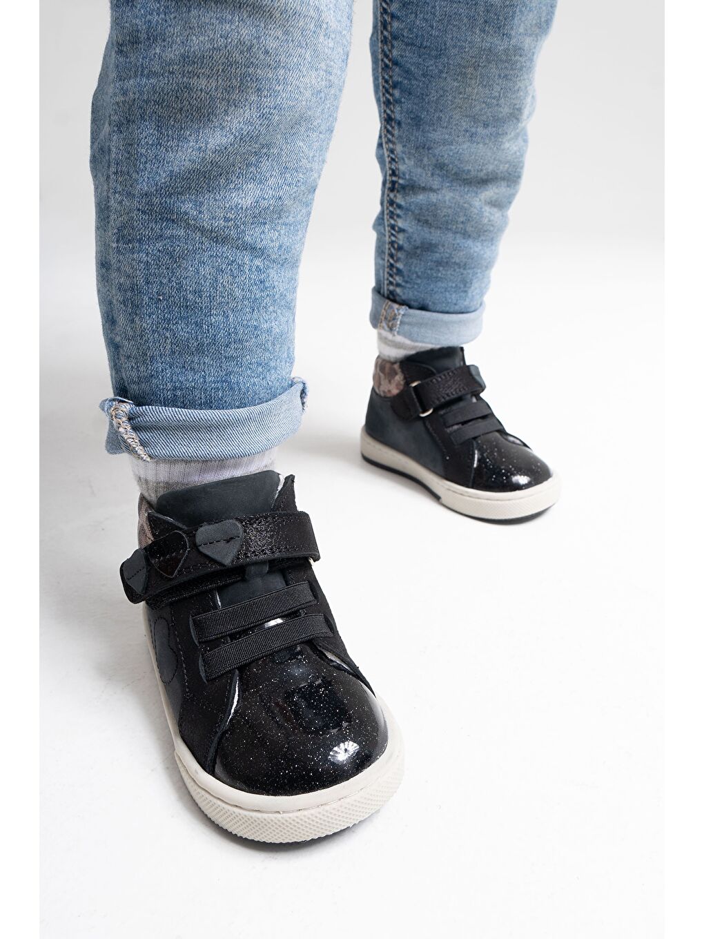 Kız Çocuk Siyah Hakiki Deri Suya Dayanıklı Anatomik İlk Adım Bot-3