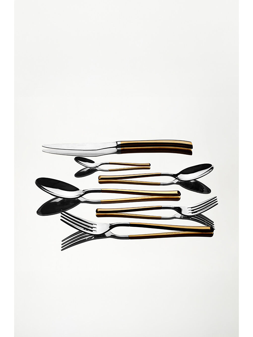 Sarı Elegance Altın Saten 12 Kişilik 72 Parça Kutulu Çatal Kaşık Bıçak Takımı-2