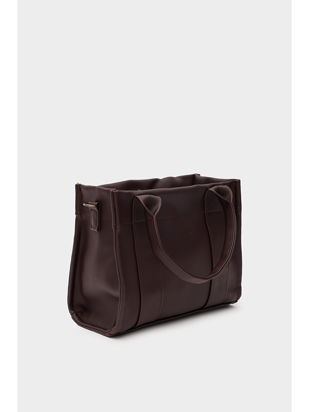 Kahverengi Bonnie Deri Tote Bag Acı Kahve-2