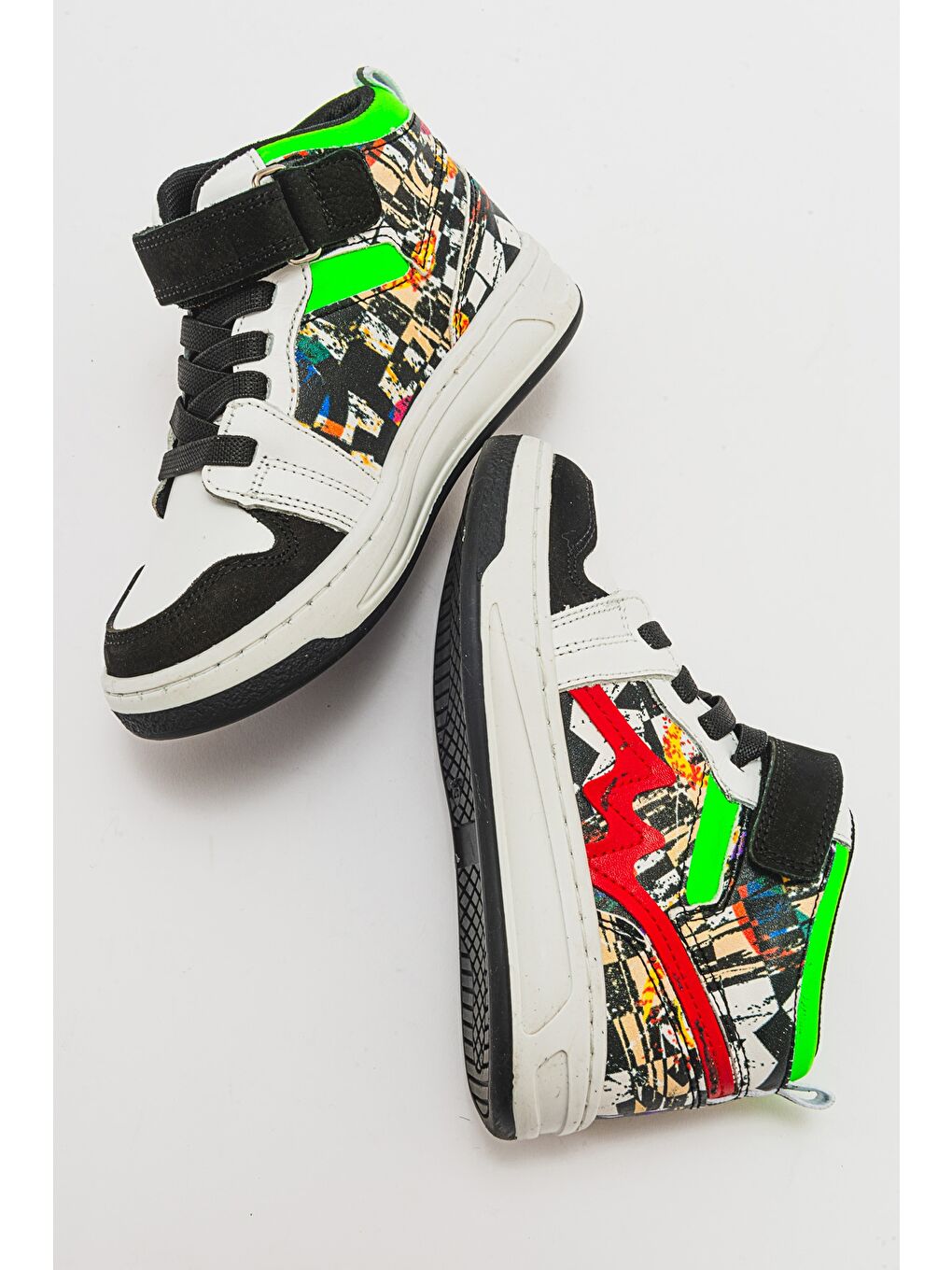 Unisex Çocuk Siyah Baskı Hakiki Deri Anatomik Günlük Bot-3