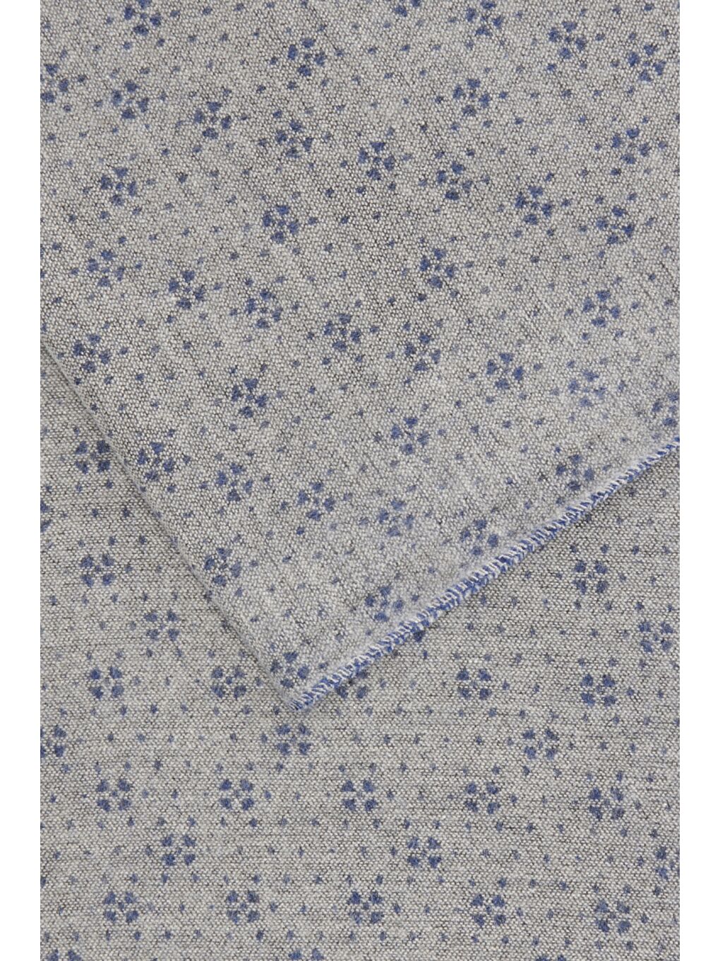 Erkek Lacivert-Gri Desenli Örme Atkı-1