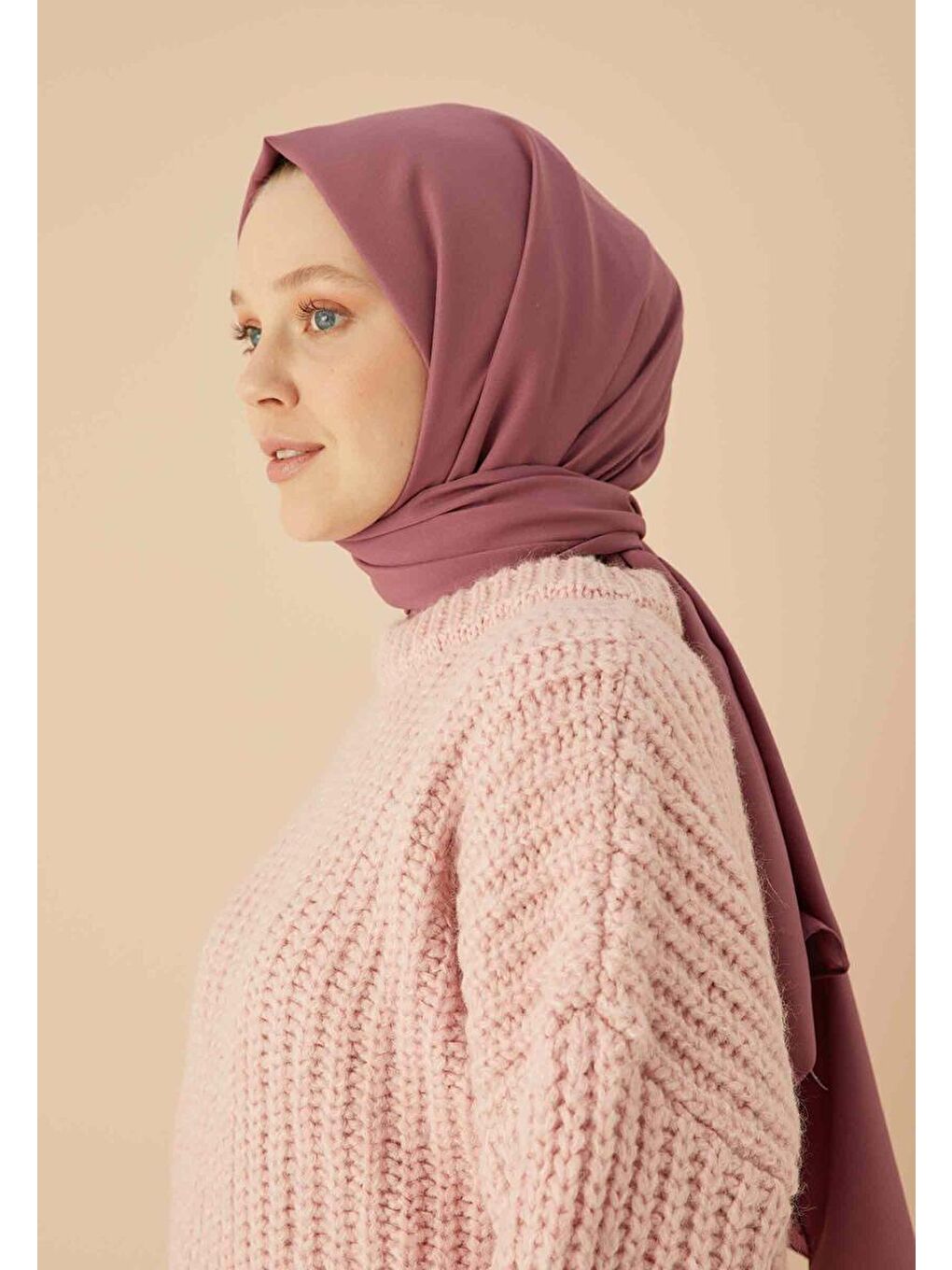 Pamuk Viskon Şal Mürdüm-1
