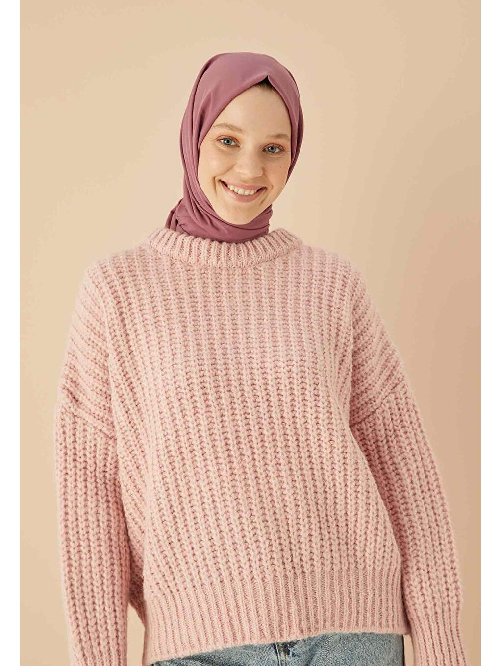 Pamuk Viskon Şal Mürdüm-2