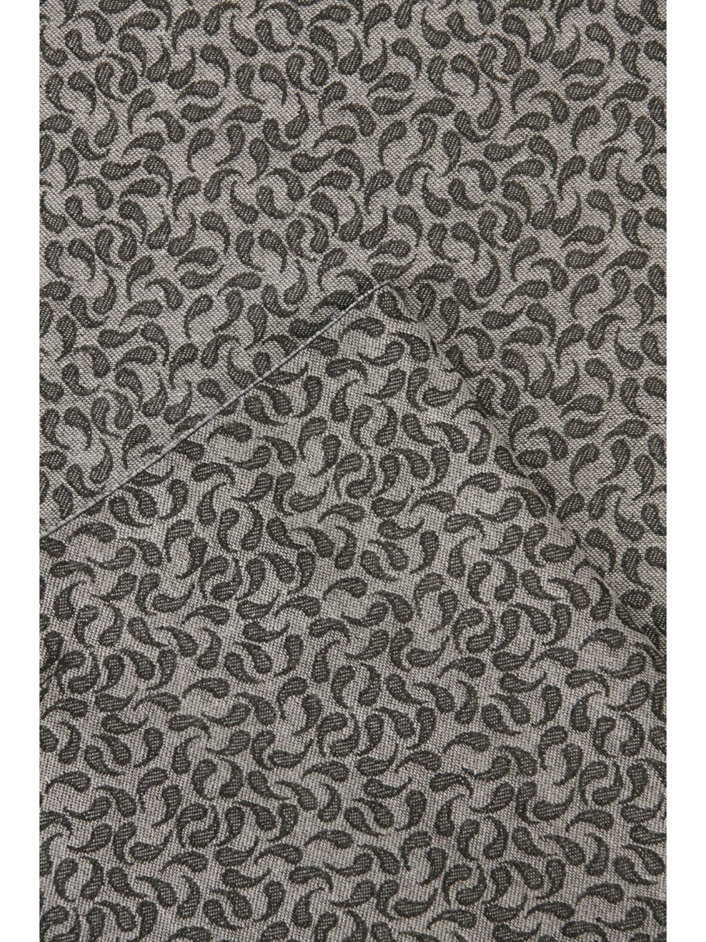 Erkek Siyah-Gri Desenli Örme Atkı-1