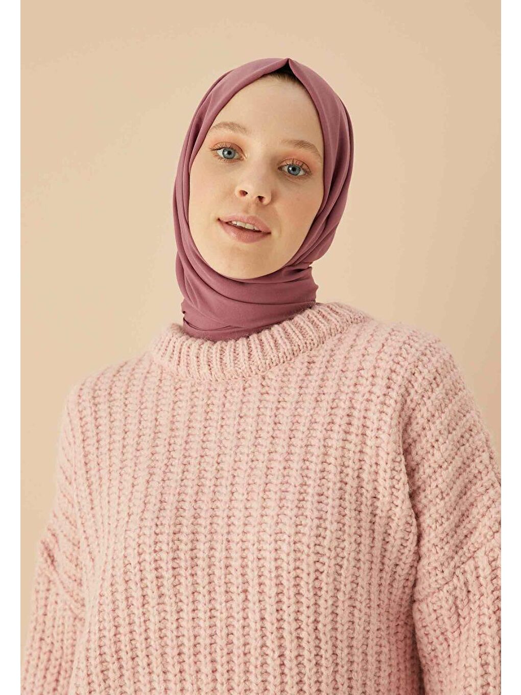 Pamuk Viskon Şal Mürdüm-3