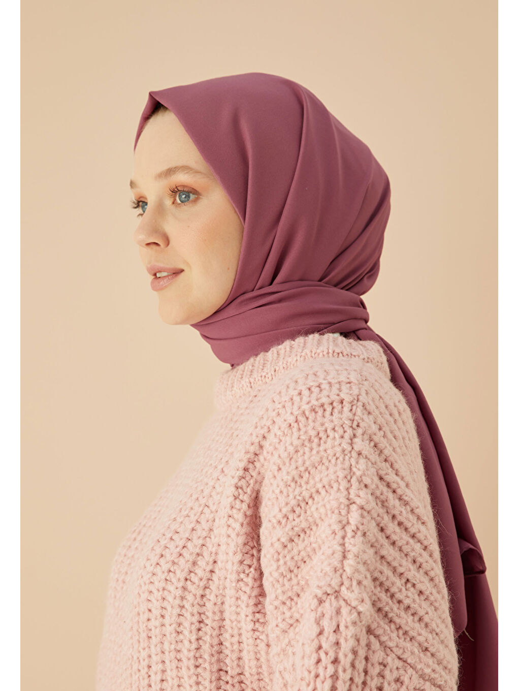 Pamuk Viskon Şal Mürdüm-4