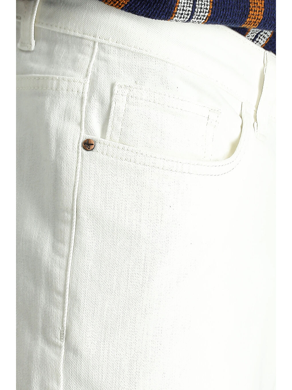 Ekru Regular Fit Elastanlı Denim Jean Pantolon-3
