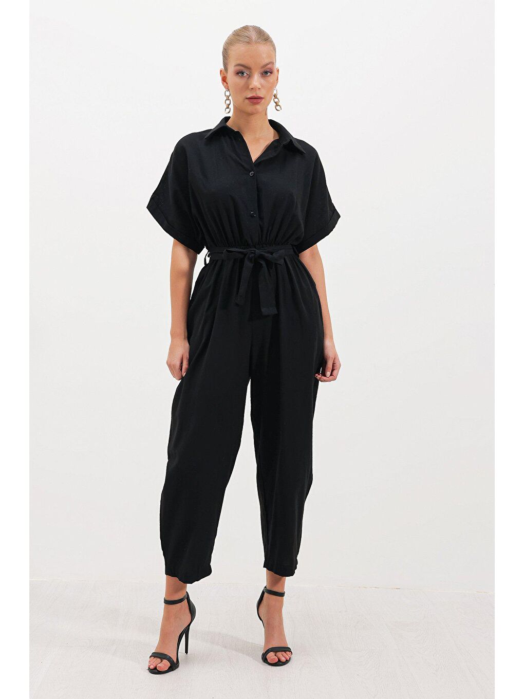 Siyah Kolu Katlamalı Cepli TULUM-1