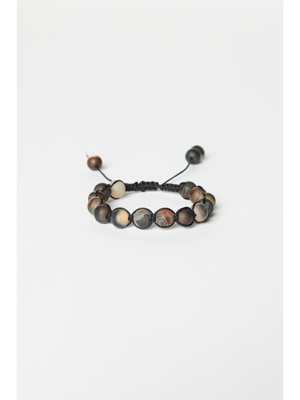 Erkek Kahverengi Doğal Taş Boncuk Bileklik