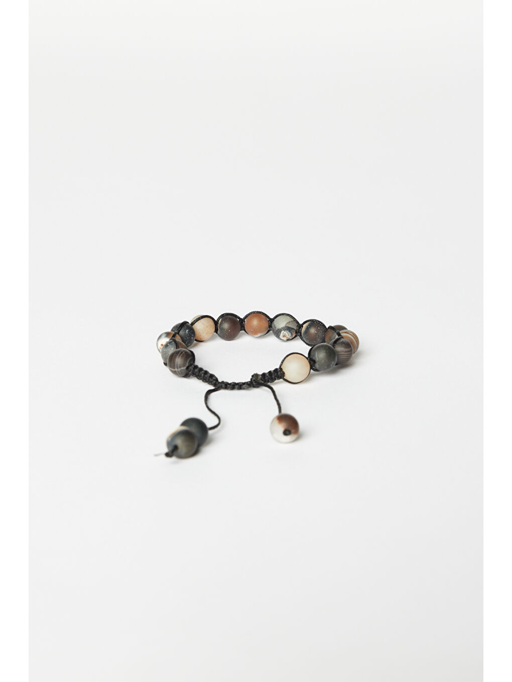 Erkek Kahverengi Doğal Taş Boncuk Bileklik-1