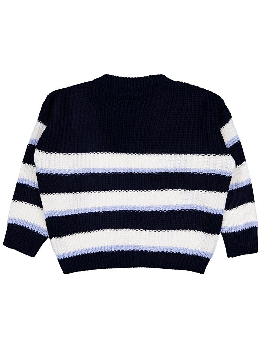 Lacivert Boys Çizgili Gömlekli 2-5 Yaş Kazak