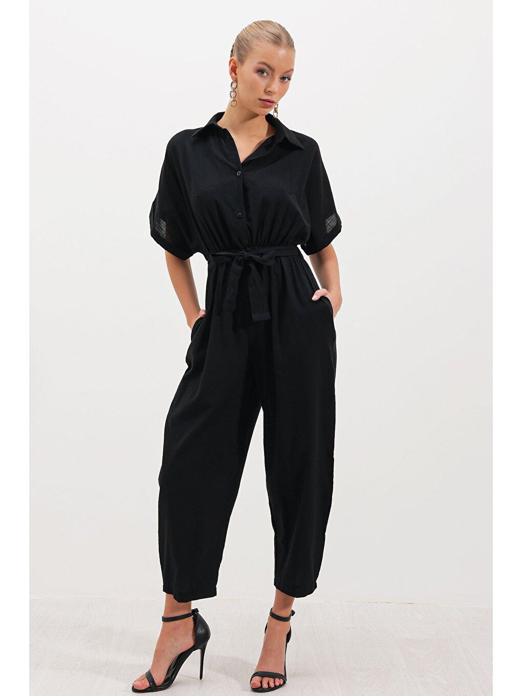 Siyah Kolu Katlamalı Cepli TULUM-2