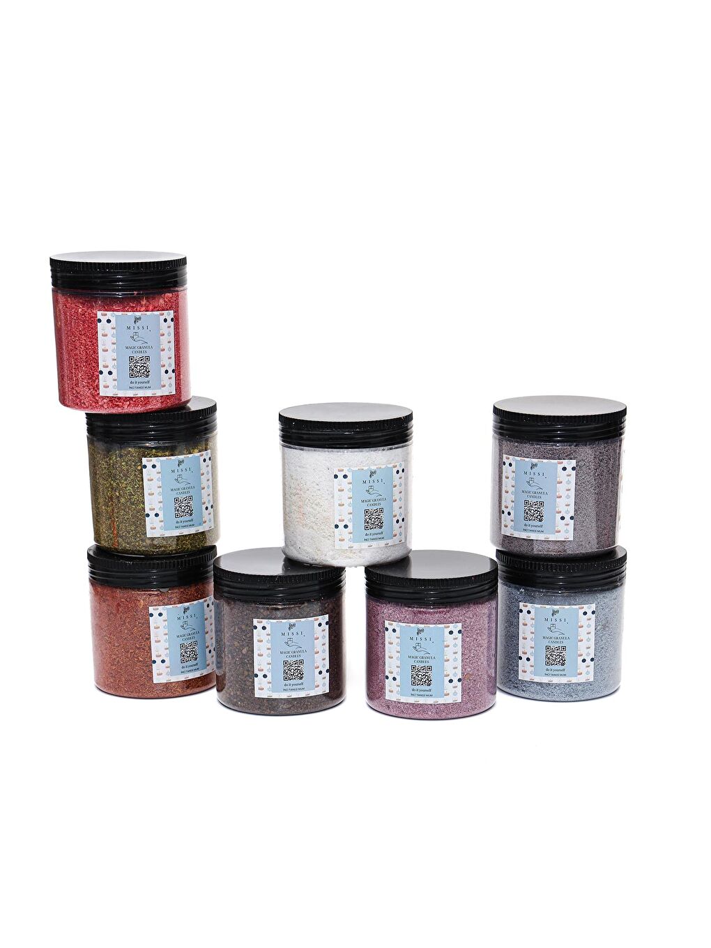 Black Orchid Kokulu Lila Yaratıcı İnci Tozu Mum (30 adet fitil ile birlikte)-250 gr-2