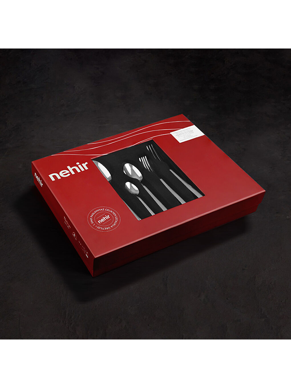 Sarı Maksi Altın Saten 12 Kişilik 84 Parça Deri Kutulu Çatal Kaşık Bıçak Takımı-1