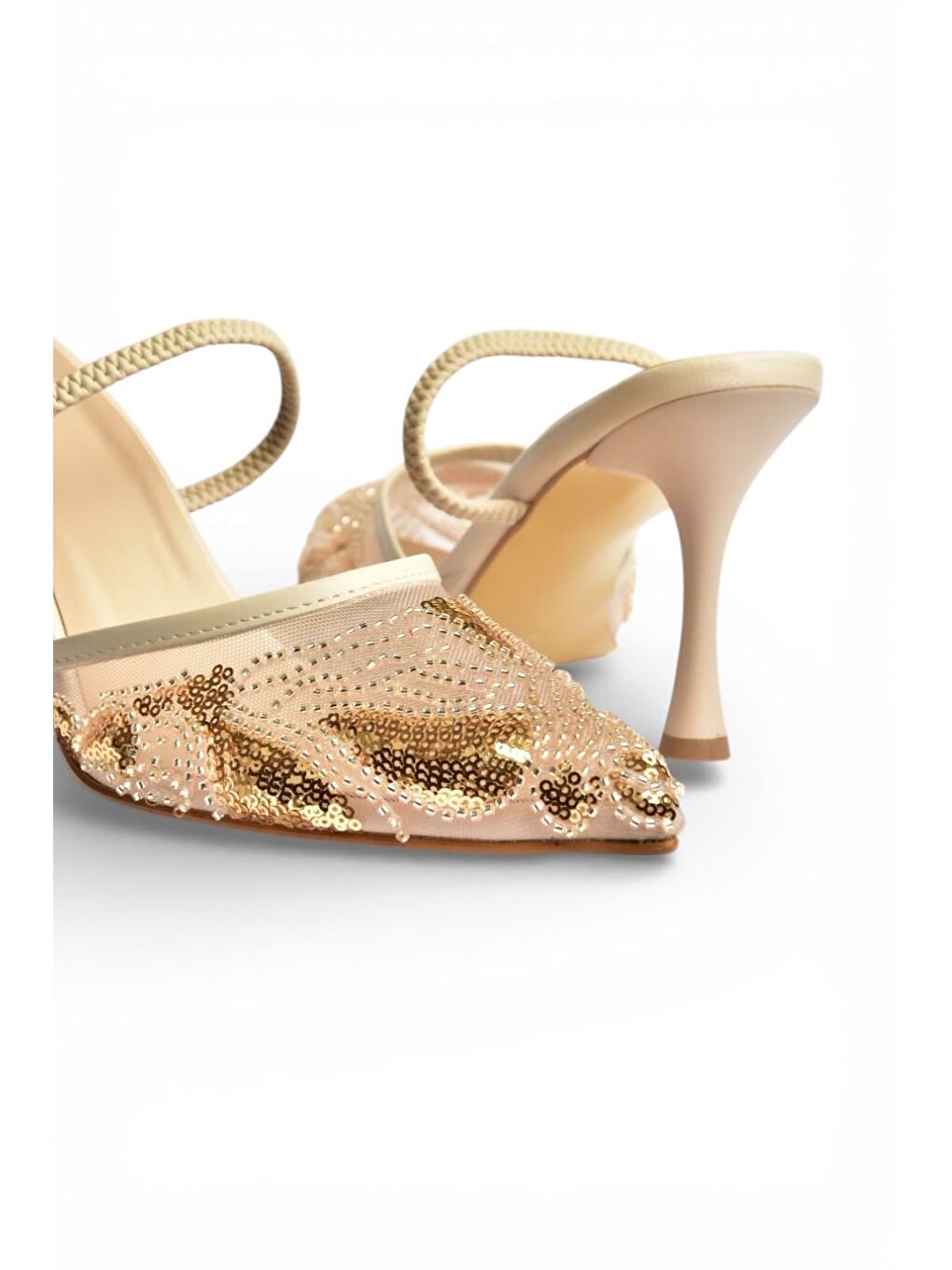 Bej Kadın Topuklu Ayakkabı Y726493615-4