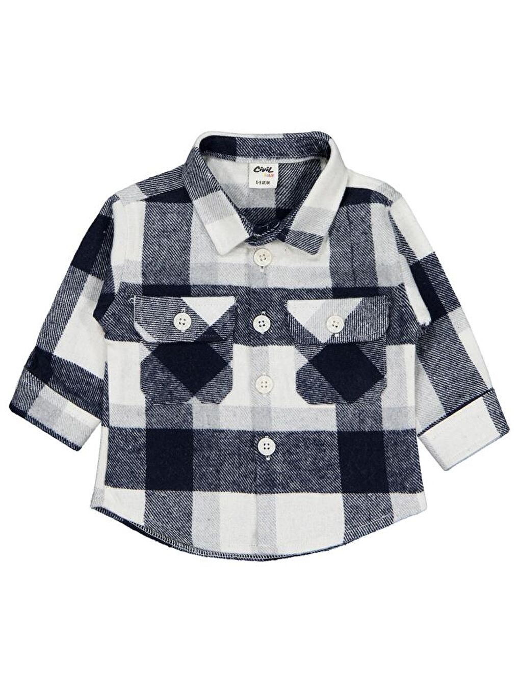 Lacivert Baby Oduncu 6-18 Ay Gömlek