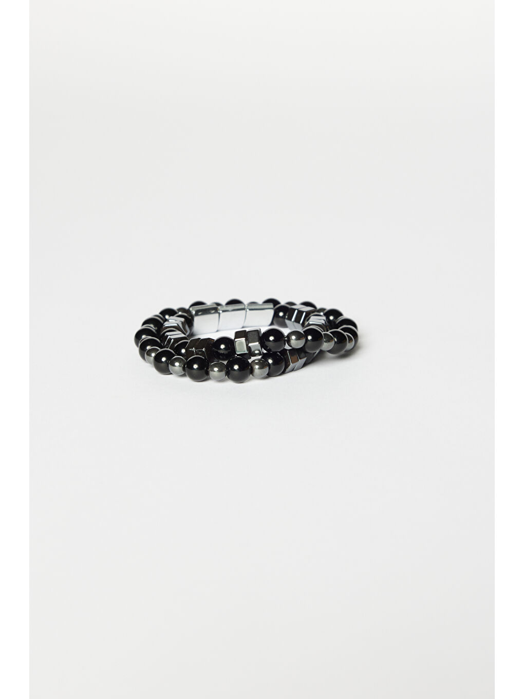 Erkek Siyah Doğal Taş Boncuk Bileklik