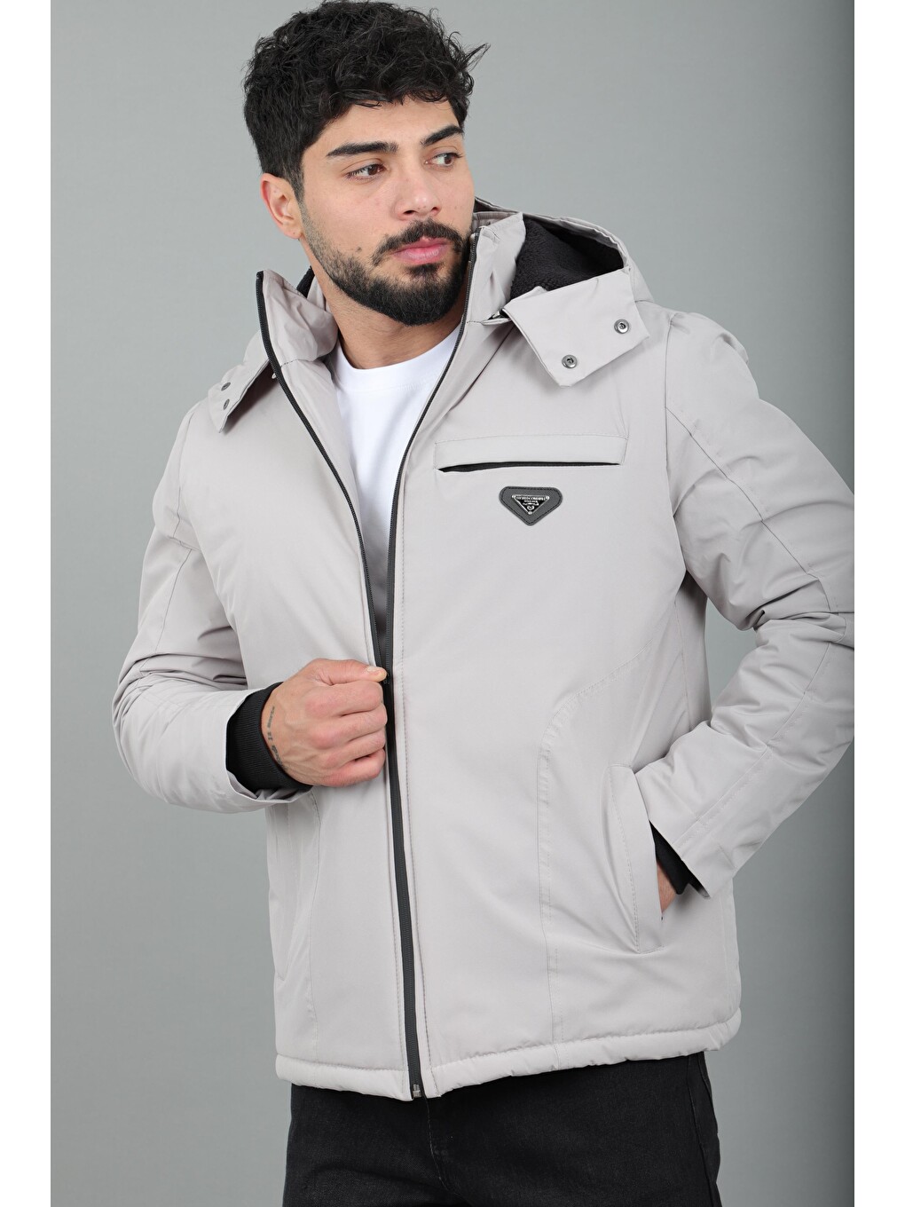 Bej İçi Kürlü Spor Elastanlı Mont/kaban Pldp3016_50509