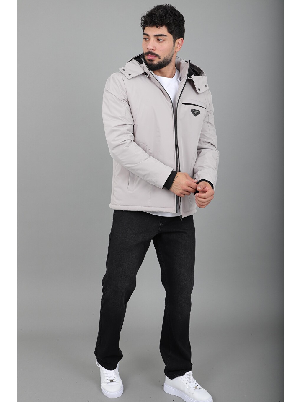 Bej İçi Kürlü Spor Elastanlı Mont/kaban Pldp3016_50509-3