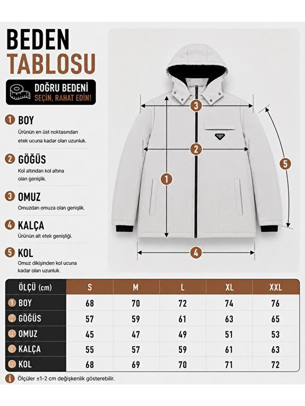 Bej İçi Kürlü Spor Elastanlı Mont/kaban Pldp3016_50509-5