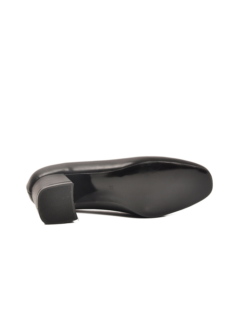 Siyah Cilt Kalın Topuklu Kadın Abiye Ayakkabı 695042 Z-4